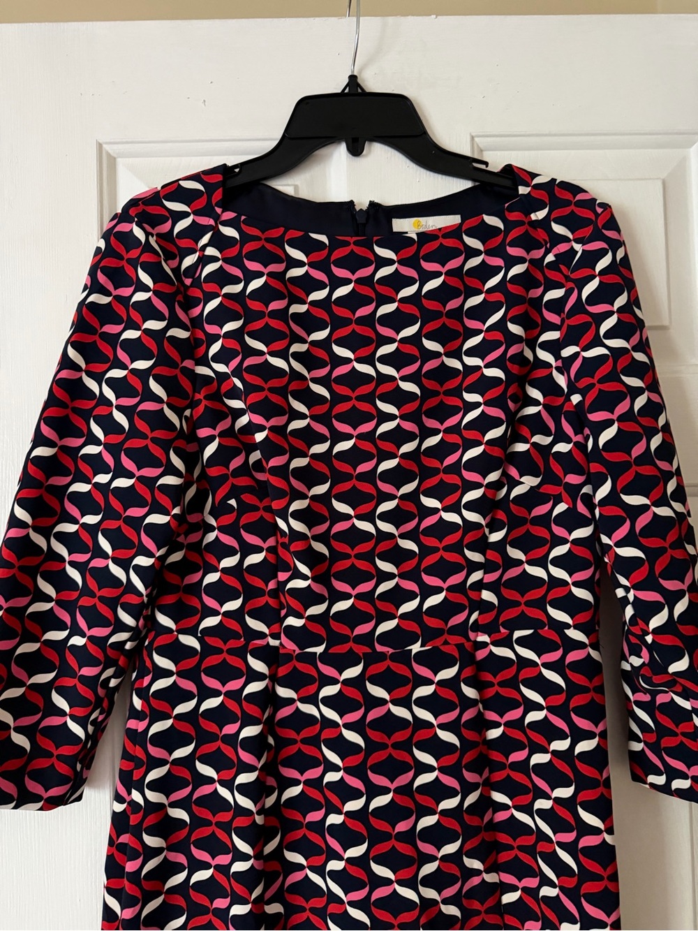 Boden Violette dress in navy ribbons. Size 10L - Picture 3 of 7